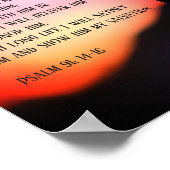 Psalm 91 zwart kruis op de heuvel in de zon poster (Hoek)