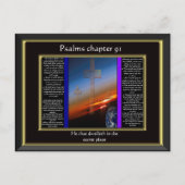 Psalm 91 Zwart Lijst Briefkaart (Voorkant)