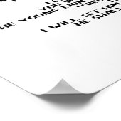 Psalm 91 zwart-wit Poster voor wandkunst van scrip (Hoek)