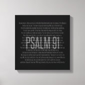 Psalm 91 zwart-witscripts Modern Wall Art Canvas Afdruk (Voorkant)
