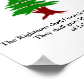 Psalm 92: 12-13 Cedar of Libanon Maronite Poster (Hoek)