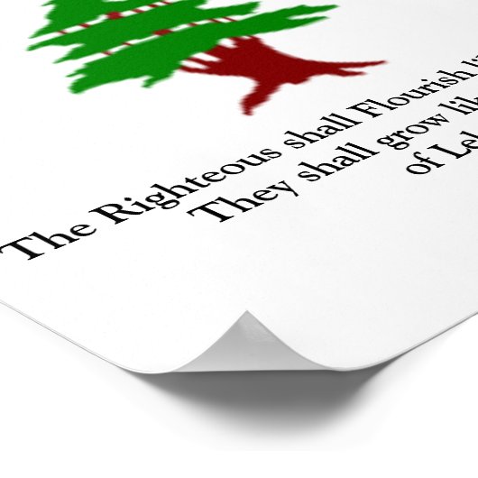 Psalm 92: 12-13 Cedar of Libanon Maronite Poster (Hoek)