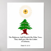 Psalm 92: 12-13 Cedar of Libanon Maronite Poster (Voorkant)