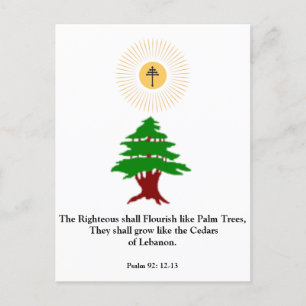 Psalm 92:12-13 Ceder van de Libanon Maronitische b Briefkaart