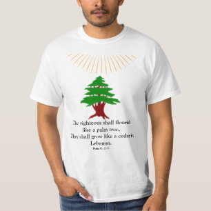 Psalm 92: 12-13 Ceder van Libanon T-shirt