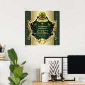 Psalm 92:12 Maronitische Kerk Ceder van Libanon Poster (Thuiskantoor)