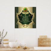 Psalm 92:12 Maronitische Kerk Ceder van Libanon Poster (Keuken)