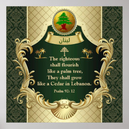 Psalm 92:12 Maronitische Kerk Ceder van Libanon Poster