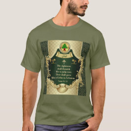 Psalm 92:12 Maronitische Kerk Ceder van Libanon T- T-shirt