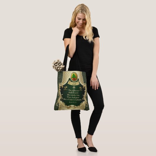 Psalm 92:12 Maronitische Kerk Ceder van Libanon  Tote Bag (Op model)