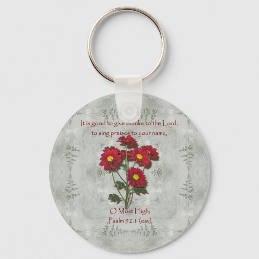 Psalm 92:1 ~ Geef Bedankt aan de Heer Sleutelhanger (Voorkant)
