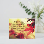 Psalm 92:4 voor jou, O LORD, heb me GLAD gemaakt Briefkaart (Staand voorkant)