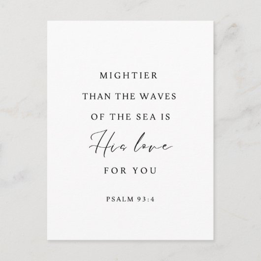 Psalm 93:4 Machtiger dan de branding Briefkaart (Voorkant)