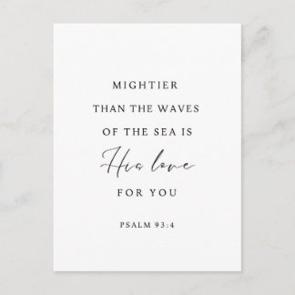 Psalm 93:4 Mightier Than the Waves Briefkaart