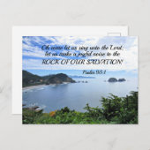 Psalm 95:1O komaan, laten we naar de Heer zingen Feestdagenkaart (Voorkant / Achterkant)