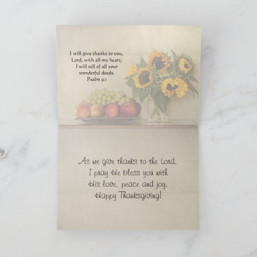 Psalm 95:2 In Zijn Aanwezigheid met Dankbaarheid Kaart (Binnen)