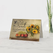 Psalm 95:2 In Zijn Aanwezigheid met Dankbaarheid Kaart (Voorkant)