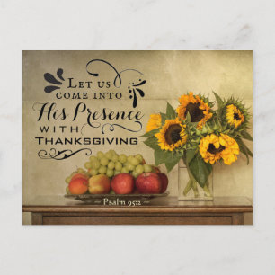 Psalm 95:2 in zijn aanwezigheid met Thanksgiving Briefkaart
