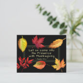 Psalm 95:2 in zijn aanwezigheid met Thanksgiving Briefkaart (Staand voorkant)