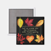 Psalm 95:2 in zijn aanwezigheid met Thanksgiving Magneet (Voorkant / Achterkant)