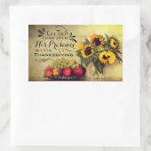 Psalm 95:2 in zijn aanwezigheid met Thanksgiving Rechthoekige Sticker (Tas)