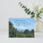 Psalm 95:4 In zijn handen zijn de diepten Briefkaart (Staand voorkant)