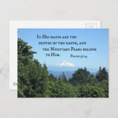 Psalm 95:4 In zijn handen zijn de diepten Briefkaart (Voorkant / Achterkant)