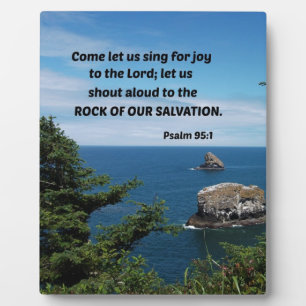 Psalm 95:6 Laten we ons buigen in de eredienst... Fotoplaat