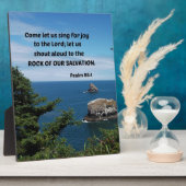 Psalm 95:6 Laten we ons buigen in de eredienst... Fotoplaat (Zijkant)