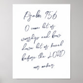 Psalm 95:6 O kom laat ons aanbidden KJV Poster (Voorkant)