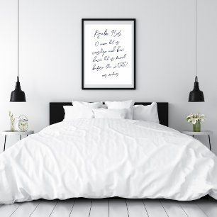 Psalm 95:6 O komt laat ons aanbidden KJV Poster