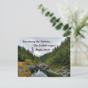 Psalm 96:10 Zeg onder de naties, de LORD-regio's Briefkaart
