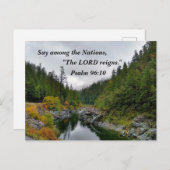 Psalm 96:10 Zeg onder de naties, de LORD-regio's Briefkaart (Voorkant / Achterkant)