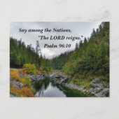Psalm 96:10 Zeg onder de naties, de LORD-regio's Briefkaart (Voorkant)