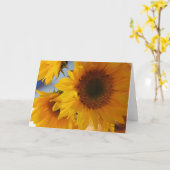 Psalm 96:1 Zonnebloemen Blank  Kaart (Gele Bloem)