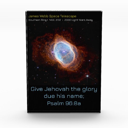 Psalm 96:8a op het James Webb Space Telescope Afbe Fotoblokken (Voorkant)