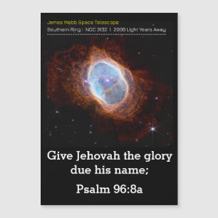 Psalm 96:8a Schrift voor 2025 Magnetische Uitnodiging