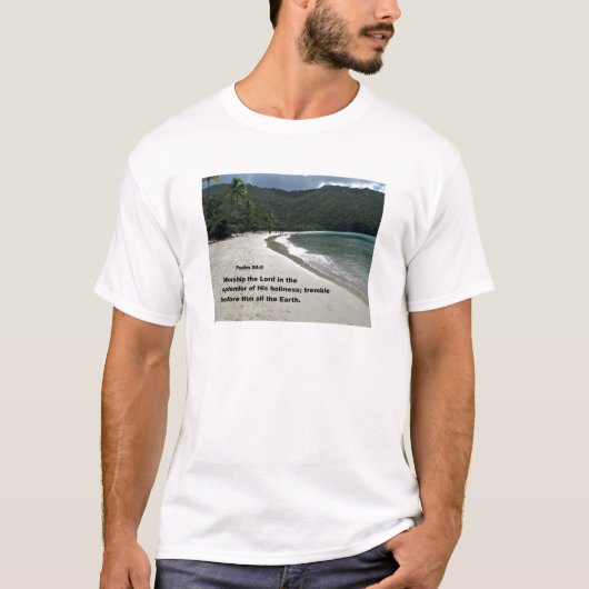 Psalm 96:9 De Heer aanbidden in de splendor... T-shirt (Voorkant)