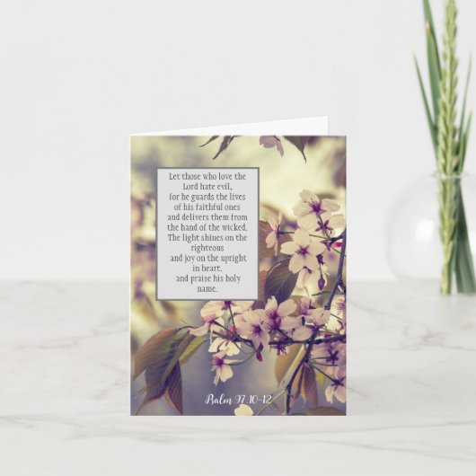 Psalm 97:10-12, Christelijke gevouwen kaart (Voorkant)