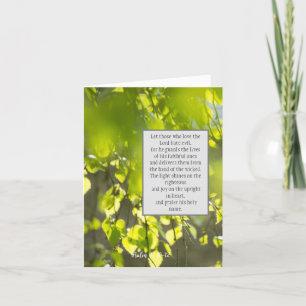 Psalm 97:10-12, Christelijke gevouwen kaart