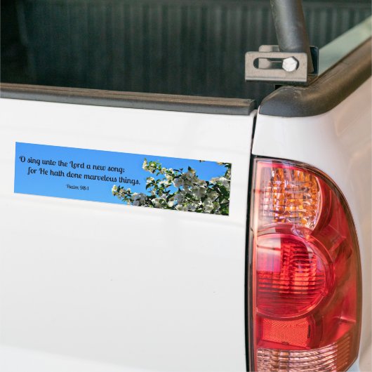 Psalm 98:1 O zingen naar de Heer... Bumpersticker (Op Truck)