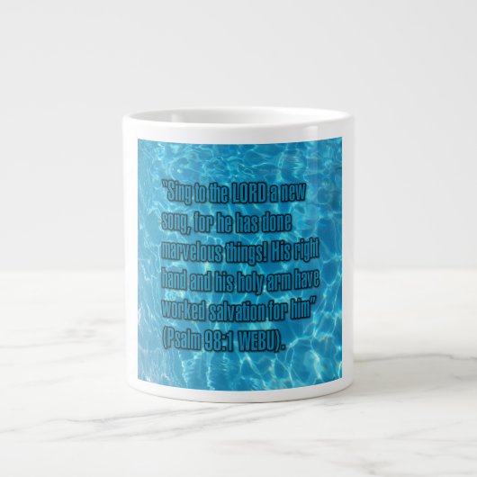 Psalm 98:1 WEBU Mug Grote Koffiekop (Voorkant)