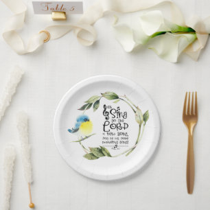 Psalm 98:1 Zing tot de Heer een nieuw lied, Bijbel Papieren Bordje