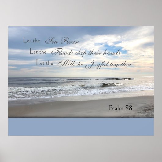 Psalm 98 Laat de zee bruisen Poster (Voorkant)