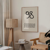 Psalm 98 Minimalistische Schrift Poster