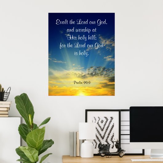 psalm 99:9 poster (Thuiskantoor)