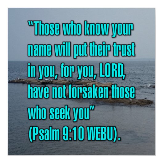 Psalm 9:10 WEBU Perfect Poster (Voorkant)