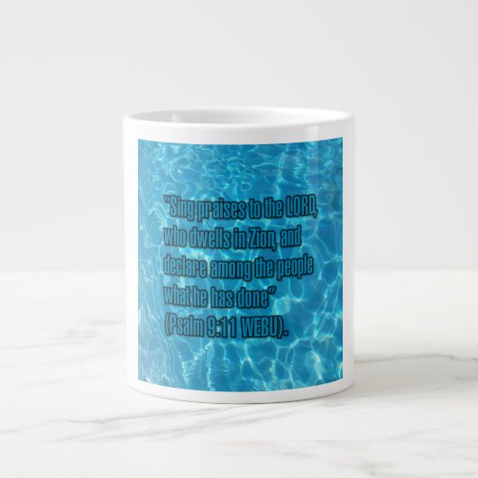 Psalm 9:11 WEBU Mug Grote Koffiekop (Voorkant)