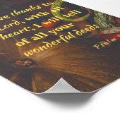 Psalm 9:1 Bedankt voor het poster van de Heer (Hoek)