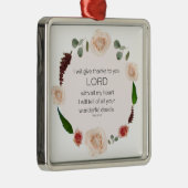 Psalm 9:1, bijbelmetaal Ornament (Rechts)